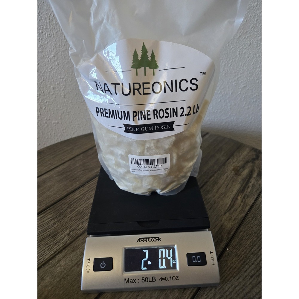 OPENED Natural Pine Gum Premium Rosin 2.0 Lbs Left, Resin for Beeswax Wraps